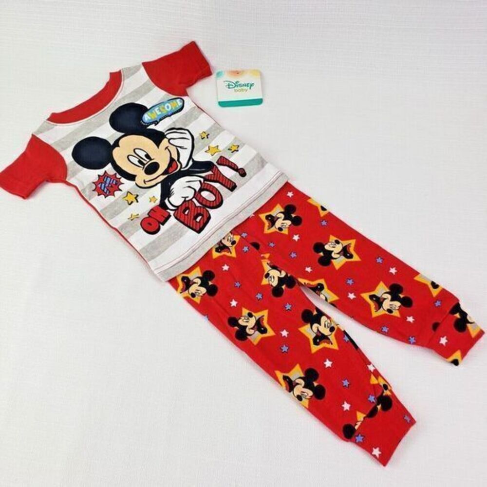 Disney Red and White Mickey Mouse Pajama Set